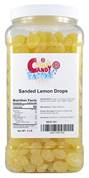 Claey's Sanded Lemon Drops, In Jar, 6 Lbs