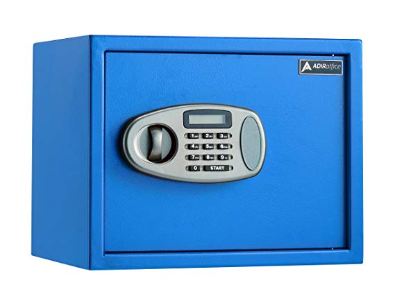 AdirOffice Security Safe with Digital Lock (1.25 Cubic Feet, Blue)