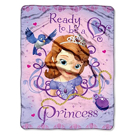 The Northwest Company Disney's Sofia The First Ready To Be A Princess Micro Raschel Blanket, 46 by 60-Inch