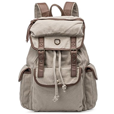 BUG Multi-function Unisex School Canvas Backpack Travel Bags for women men kids(Bone)