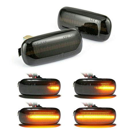 Pack of 2 Dynamic Led Side Marker Light for Audi, Clearence Lights Front Rear Side Marker Indicators Light Turn Signal Lamp Assembly Replacement For A4 S4 B6 B7 A6 C5 TT A8