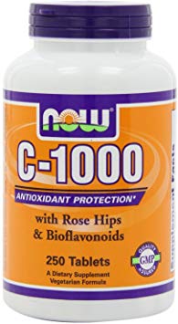 Vitamin C-1000 W/ Rose Hips, 250 Tablets / 1000mg