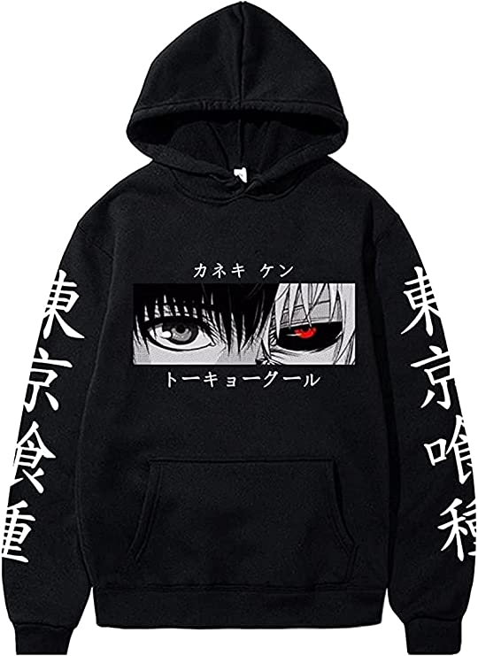 FLYCHEN Tokyo Ghoul Hoodie Japanese Anime Unisex Hoodies Kaneki Ken Cosplay Pullover Sweatshirts