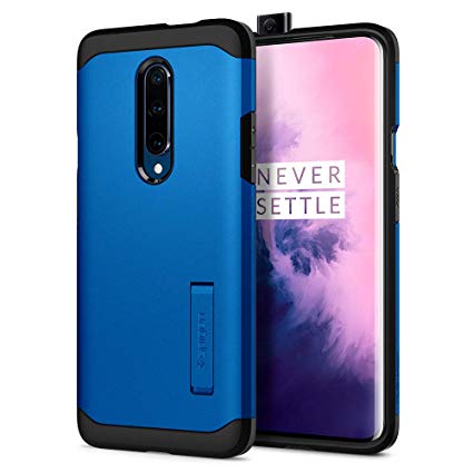 Spigen, Tough Armor, Case Compatible for OnePlus 7 Pro, Dual Layer Hybrid Drop Protection Enhanced Kickstand Phone Cover for OnePlus 7 Pro Case [Nebula Blue]