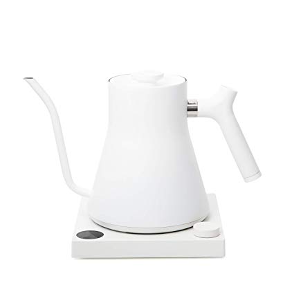 Fellow Stagg EKG, Electric Pour-over Kettle For Coffee And Tea, Matte White, Variable Temperature Control, 1200 Watt Quick Heating, Built-in Brew Stopwatch