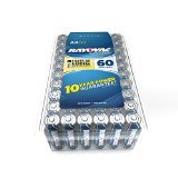 Rayovac Alkaline AA Batteries 815-60PPF 60-Pack with Recloseable Lid
