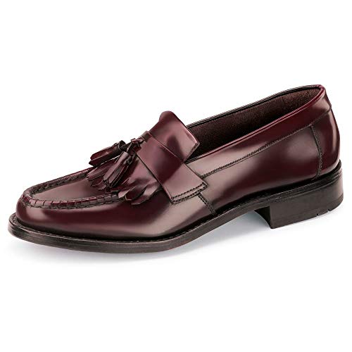 Samuel Windsor Men's Handmade Goodyear Welted Tasselled Loafer Kempton Leather Slip-on Shoe