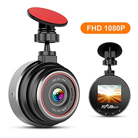 Dash Cam by Flylinktech FHD 1080P Car Dashboard Camera Recorder with 170°Wide Angle, WDR, Loop Recording, Motion Detection, G-Sensor and Night Vision