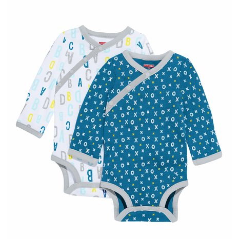 SkipHop Baby Boys' Side-Snap Long Sleeve Bodysuit Set