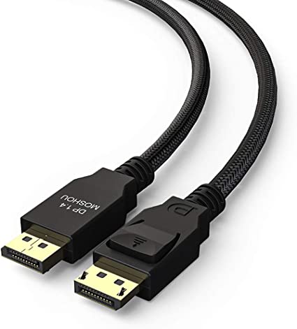 8K DP 1.4 Cable SIKAI 8K DisplayPort to DisplayPort Cable Connector 2K@165Hz 4K@144Hz 8k@60Hz 32.4Gbps Ultra High Speed 3D HDR for PC, TV, Laptop (4.5 Feet)