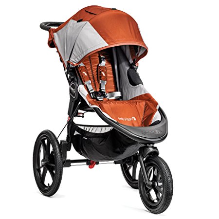 Baby Jogger Summit X3 Single Stroller, Orange/Gray