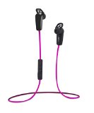 Jarv NMotion PRO Sport Wireless Bluetooth 40 Stereo Earbuds with Built in Microphone - Pink up to 5 hours of playtime