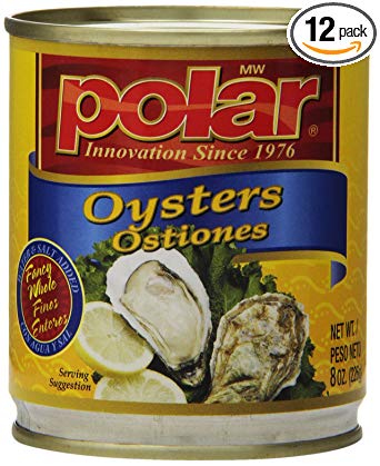 MW Polar Seafood, Boiled Oyster, 8-Ounce (Pack of 12)