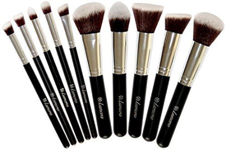 Make Up Brush Foundation Kabuki Set - Face and Eye Makeup - Professional Quality Synthetic Bristles For Powder Blush Concealer - Perfect For Liquid Cream or Mineral Products