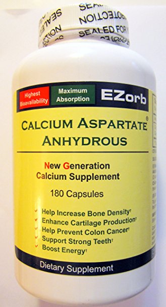 Ezorb Calcium 180 Capsules for Bone, Joint, Muscle Health