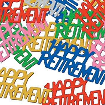 Happy Retirement Fanci-Fetti (multi-color) Party Accessory  (1 count) (.5 Oz/Pkg)