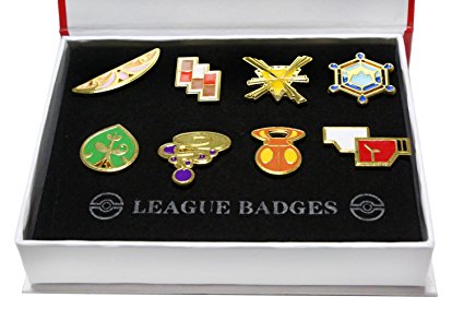 Pocemon Ash Gym Badges Kanto Generation Badges Collection Set of 8pcs