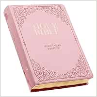 Pink Faux Leather Giant Print Full-size King James Version Bible with Thumb-index