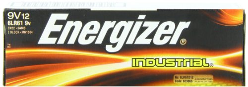 EnergizerR 9-Volt Alkaline Industrial Batteries Box Of 12