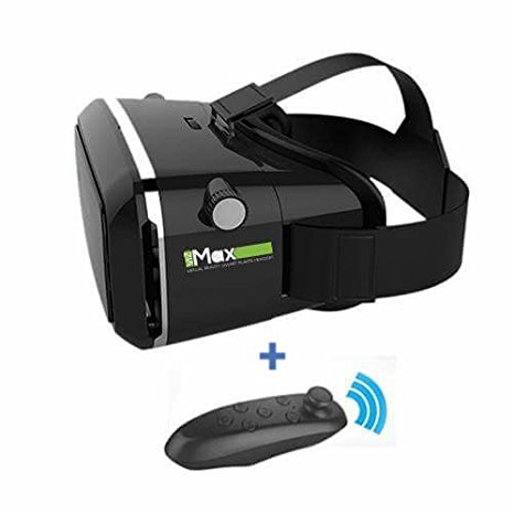 VR Headset 3D Virtual Reality Glasses for Samsung, HTC, Android, iPhone and other 3.5-6.0" Mobile Phones/ Smartphones CHJGD VizMax with Adjustable Head Strap, Ventilation and Eye Protection