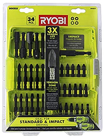 Ryobi AR2024 Impact Driving Kit, 34 Piece