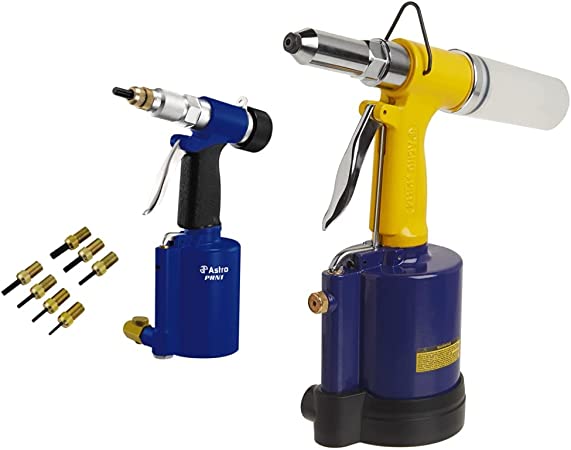 Astro Pneumatic Tool PRN1 3/8" Capacity Pneumatic Rivet Nut Setting Kit - Metric & SAE & PR14 Air Riveter - 3/32", 1/8", 5/32", 3/16" and 1/4" Capacity