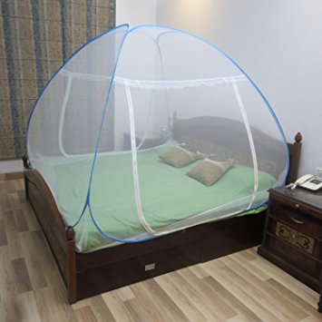 Healthgenie Mosquito Net Double Bed Foldable Blue