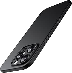 JETech Ultra Dünn (0,35mm Slim) Hülle für iPhone 16 Pro 6,3 Zoll, Vollständiger Kameraschutz, Leicht Matt Finish PP Hard Minimalistisch Hülle (Schwarz)