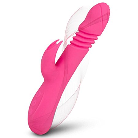 Bigbanana Dildo Vibrator Upgraded Heating Double Motor 7 Vibrating Mode G-Spot Clitorial Stimulator Powerful Vibe Sex Toy (Pink)