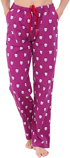 Alexander Del Rossa Women's Flannel Pajama Pants, Long Novelty Cotton Pj Bottoms