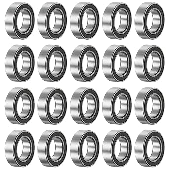 uxcell 20pcs MR106-2RS Deep Groove Ball Bearings 6x10x3mm Chrome Steel Miniature Bearing Double Sealed Precision Bearings, P6 (ABEC 3)