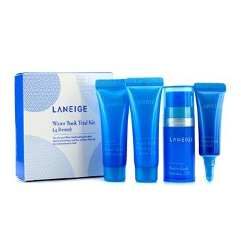 Laneige Water Bank Trial Kit: Essence 10ml   Moisture Cream 10ml   Gel Cream 10ml   Eye Gel 3ml 4pcs