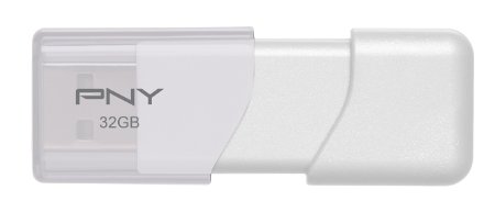 PNY Turbo 32GB USB 30 Flash Drive Pearl White P-FD32GTBOPW-GE