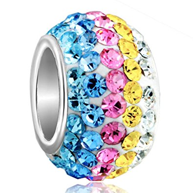 Jan-Dec Birthstone Charms Swarovski Elements Crystal Bead Fit Chamilia Charm Bracelet