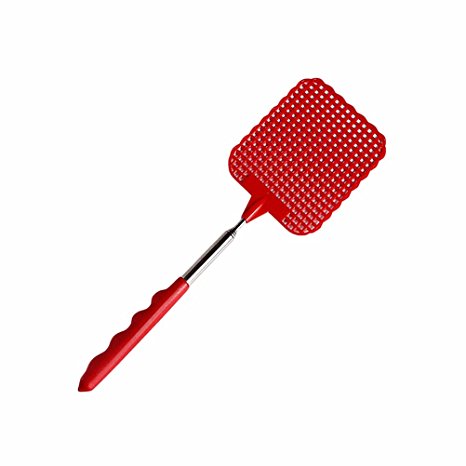 IYSHOUGONG 1 Pcs Plastic Swatter Telescopic Extendable Flapper Fly Prevent Pest Mosquito Tool,Color Random