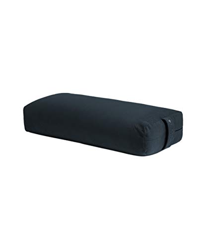 Manduka Enlight Rectangular Yoga Bolster - Absorbent and Supportive, with Soft Microfiber Removable Cover