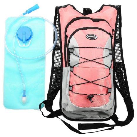 Hydration Pack with 2L Backpack Water Bladder for Hiking Running Biking 4 Colors