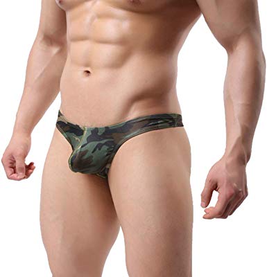 MuscleMate Hot Men's Camoufalge Thong Underwear,Men's Camouflage Thong G-String Underpants