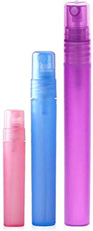 Portable Atomizer Colored SET, Small Spray Bottles, Fine Mist, Refillable, Leak Proof, Great for Personal Beauty Care, Perfume, Essensial Oil, Body Mist, Water and etc. 3 Sizes (5 ml, 10 ml & 15 ml)