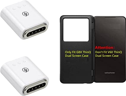 2PCS Only Fit G8X Dula Screen Case Charging Adapter (No Fit V60 Dual Screen) Replacement For LG G8X ThinQ,V50S ThinQ 5G Dual Screen Magnetic Adapter (2PCS)