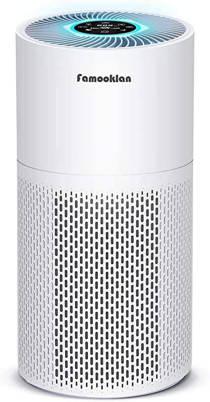 FAMOOKLAN Air Purifiers for Home Large Room, H13 True HEPA Filter with Air Quality Sensor, Up to 2,314 Ft² Auto Smart Air Cleaner Removes of Pollen, Pet Dander, Dust, Smoke, Odor