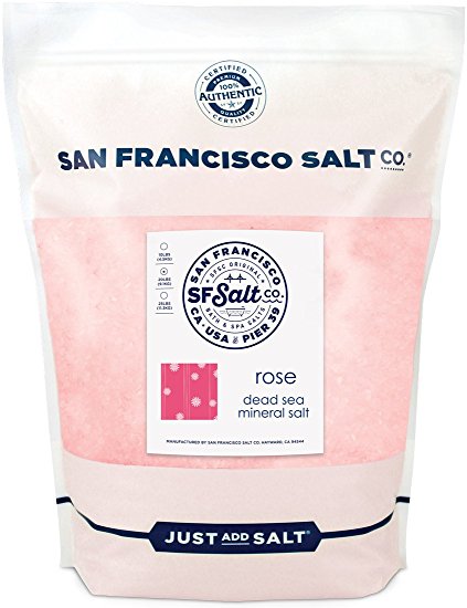 Rose Dead Sea Bath Salts 20 lb. Bulk Bag by San Francisco Salt Company