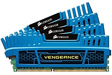 Corsair CMZ16GX3M4A1600C9B Vengeance Blue 16 GB DDR3 SDRAM Dual Channel Memory Kit 1.5V