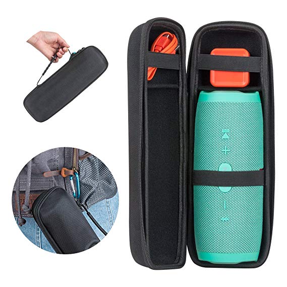 P.KU.VDSL Case for JBL Charge 3 Waterproof Portable Wireless Speaker Fits USB Cable and Charger