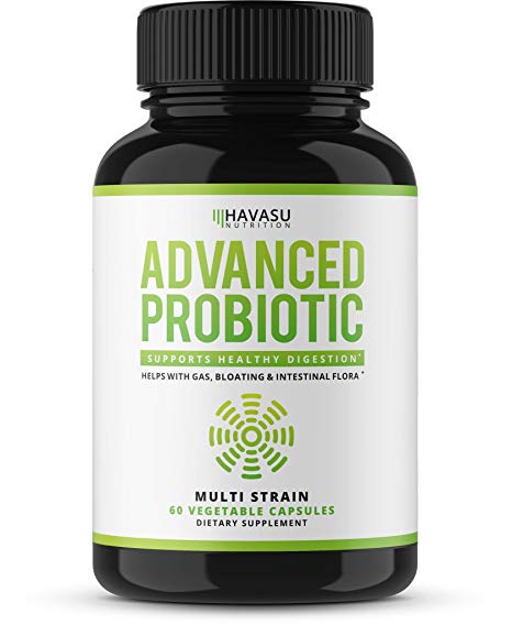 Extra Strength Advanced Multi Strain Probiotic Pills – Supports Digestion & Immune Health– 60 Vegetable Capsules