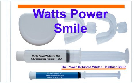 Watts Power White 35 Teeth Whitening Kit with NEW Aftercare Gel and Trays - Whitens Teeth in As Little As 15 Minutes - Optimized Teeth Whitening Formula Offers Surface and Deep Stain Teeth Whitening - Complete At Home Kit - USA