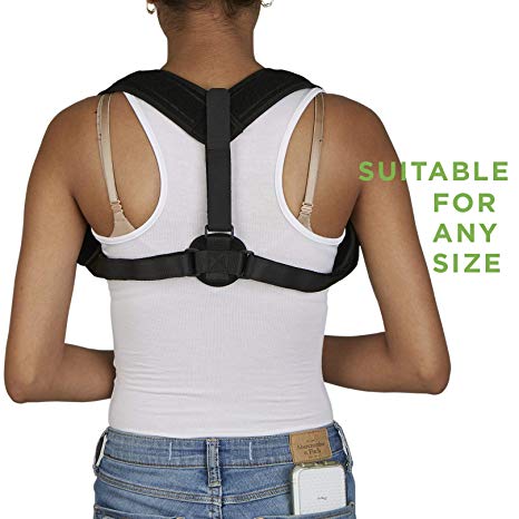 Mind Reader Posture Corrector for Men and Women - Adjustable Upper Back Brace for Clavicle Support - Provides Pain Relief from Neck, Back & Shoulder - Improves Posture