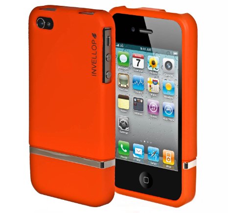 iPhone 4S case, INVELLOP Orange [Slider Series] case for Apple iPhone 4 4S case bumper cover