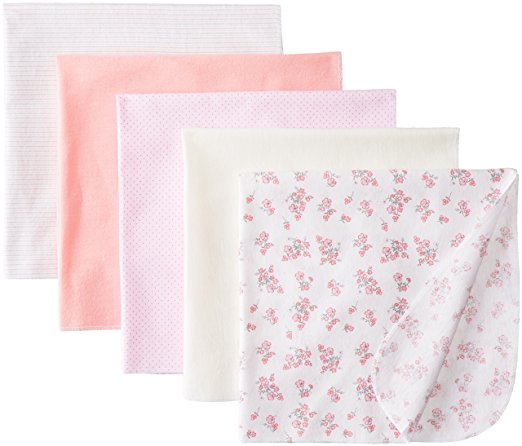Rene Rofe Baby Baby-Girls Newborn Floral 5 Pack Receiving Blanket Set