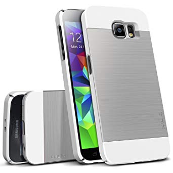 Galaxy S6 Case, OBLIQ [Slim Meta][Satin Silver] Thin Bumper Fit Armor Scratch Resist Metallic Finish Dual Layered Heavy Duty Hard Protection Hybrid Case (for Samsung Galaxy S6)